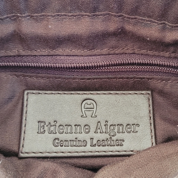 Etienne Aigner Vintage Dark Brown Shoulder Bag - Picture 2 of 10